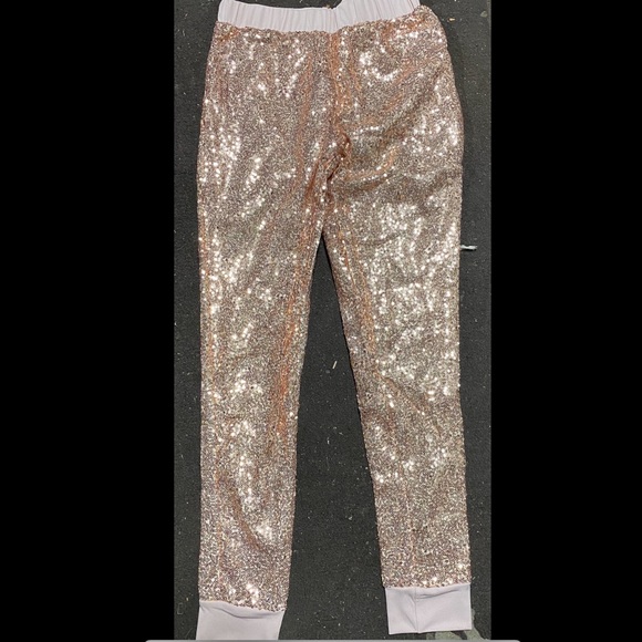 Brand New MidWaist Rose Gold Polyester Pants Jrs S - Picture 5 of 8